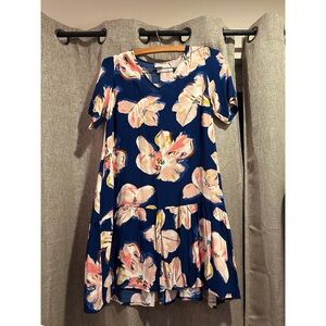 Like New Women's A New Day Blue Floral Mini Dress